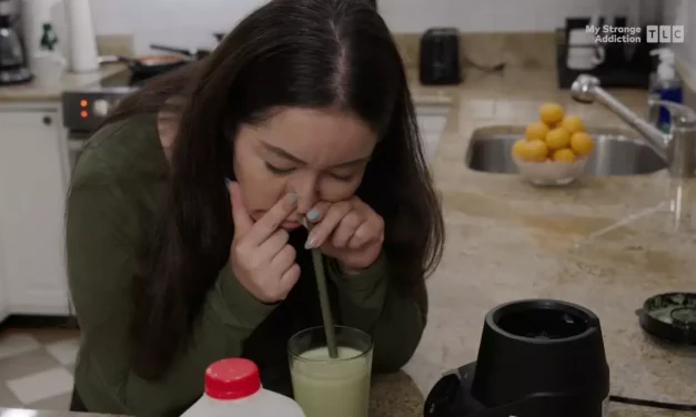 ‘Serial food snorter’ blends up all her meals and inhales them through her nose