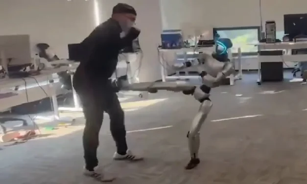 Man Operating Robot Accidentally Makes It Kick Him Directly in the Nutsack