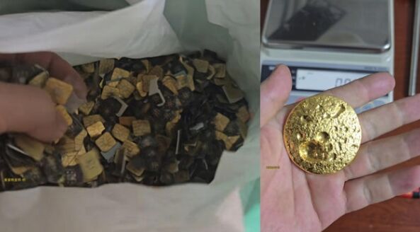 Blogger Refines 191 Grams of Gold Out of Electonic Waste, Including Thousands of SIM Cards
