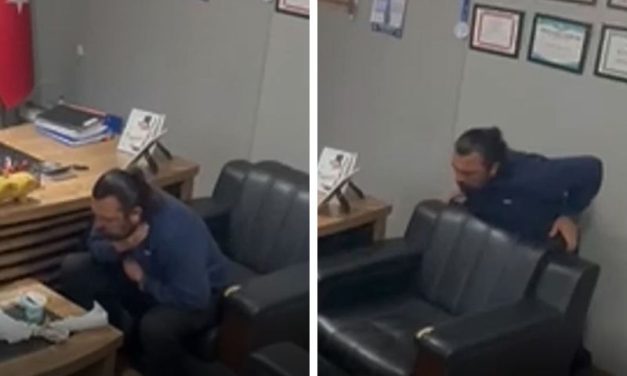 Turkish Man Saves Himself from Chocking by Performing the Heimlich Maneuver on Himself