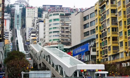 China Built the World’s Largest Outdoor Escalator, and It’s a Modern Marvel That Looks Like It Never Stops Rising Into the Sky
