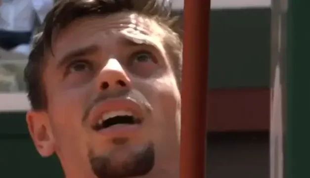 Moment tennis player Arthur Gea threatens to ‘sh*t on the court’ after altercation with umpire